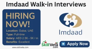 Imdaad Walk-in Interviews in Dubai