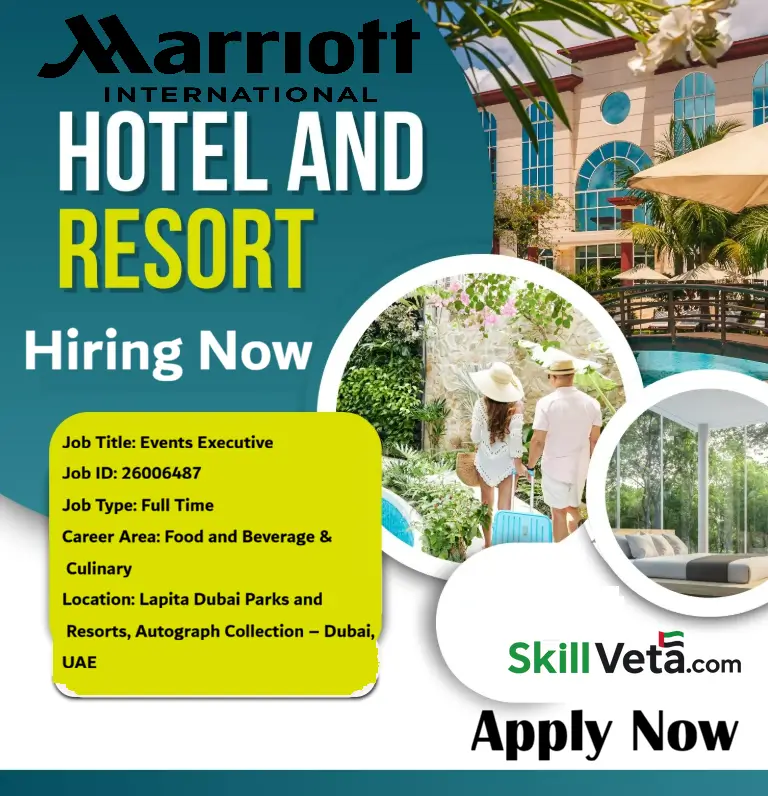 Events Executive – Food & Beverage Marriott Careers Dubai Events Executive – Food & Beverage Marriott Careers Dubai